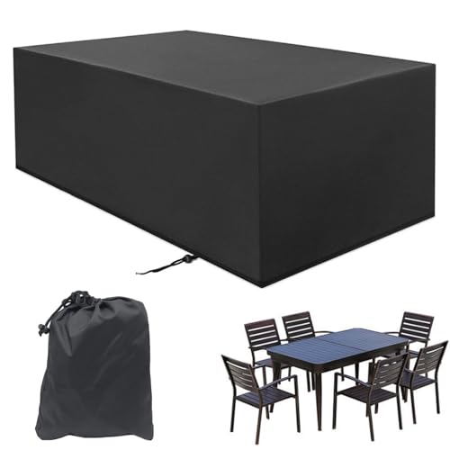 Couch-Abdeckung im Freien, Möbelabdeckung im Freien, 126 x 126 x 32 Zoll wasserdichtes Couch mit Kordelkordel, Anti-UV und staubdichtes Oxford-Stoff-Terrasse für Tisch- und Stuhlset, Sofa-Set von KDAMGOQE