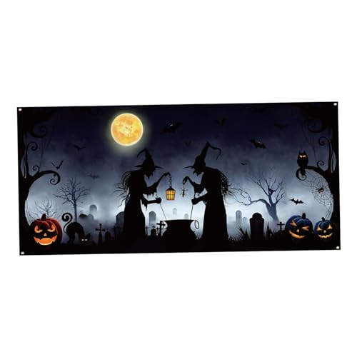 Halloween Garage Door Banner 13x6ft Hexen -Garagentor -Abdeckung mit typischen lebhaften festlichen, gruseligen Halloween -Dekorationen, Style11 Halloween Garage Door Banner 13x6ft Hexen -Garagentor -Abdeckung mit typischen lebhaften festlichen, gruseligen Halloween -Dekorationen, Style11 von KDAMGOQE