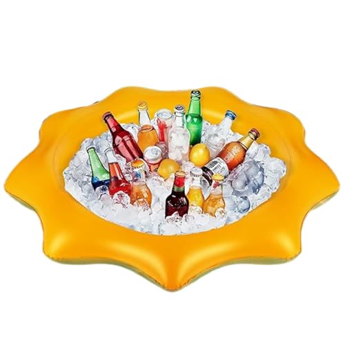KDAMGOQE Aufblasbare Servierstangenkühler, 37 -Zoll -Pool -Getränkeschwimmer, PVC -schwimmender Tisch für Pool BBQ Picknick Strand Sommerparty -Vorräte von KDAMGOQE