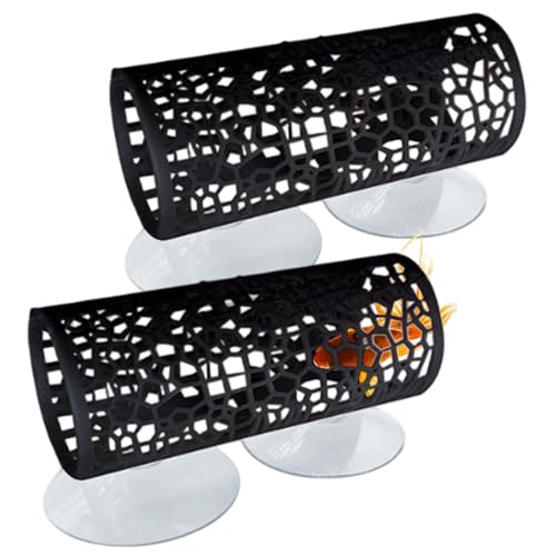 KDAMGOQE Beta-Hängematte, 2pcs Betta-Tunnel, 4x2-Zoll-Hohlkastzstoff-Betta-Hängematte mit Saugbecher, wiederverwendbarer Aquariumtunnel für kleine Panzer von KDAMGOQE