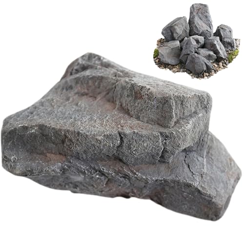 KDAMGOQE Felsen realistische künstliche Landschaftsrock DIY Indoor Outdoor Ground Decorative Leichtes PU-Wetterresistenz Faux Rocks für Garten, Hof, Rasen (Nicht hohl) Stil 1 von KDAMGOQE
