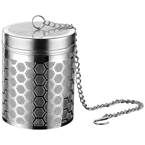 Tea Infuser Edelstahl feinem Mesh Lose Blatt Teesieb mit Kettenhaken Kochgewürzfilter für Brautekannen, Gewürze und Gewürze von KDAMGOQE