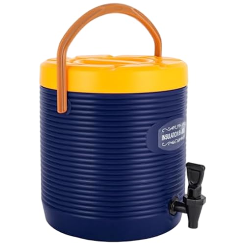 Wasserspender, isolierter Getränkespender mit Spigot 9L großer Kapazität Edelstahl Multifunktional heißer und kalter Saft tragbar mit Griff für Café, Milkentee Shop von KDAMGOQE