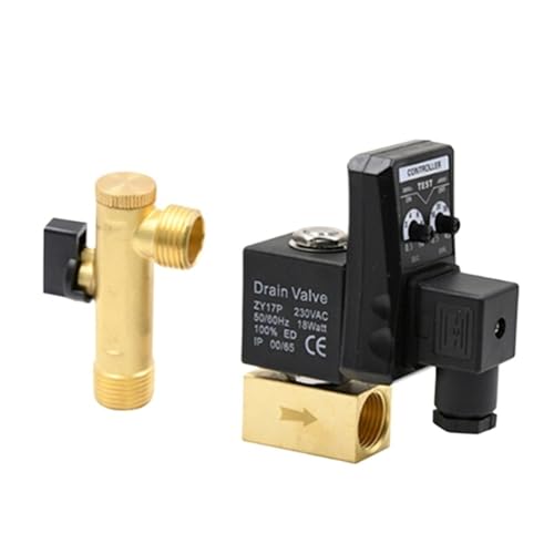 1/2" Electronic Drain Valve Drainer Timer Controller Automatic Gas Storage Tank For Air Compressor Solenoid Valve 220V DN15(10pcs split,AC220V) von KDCYFEZYI