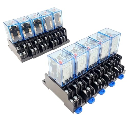 10 PCS,8/11/14Pin,With Base,DPDT,Miniature Coil Generalelectromagnetic Intermediate Relay,5A,Electrical Equipment Control Switch(MY2NJ - 8Pin,10pcs (DC12V)) von KDCYFEZYI