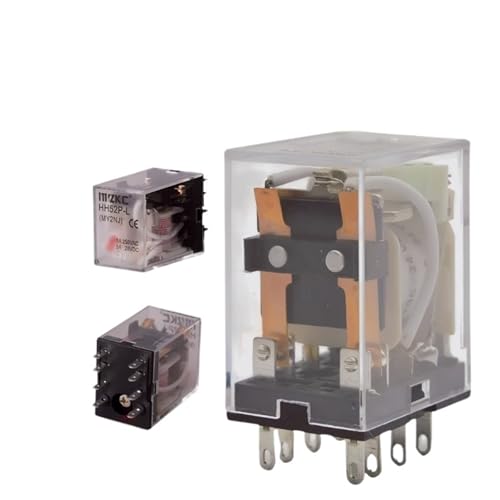 10 STÜCKE Miniatur-Steuerrelais AC 12 V/DC 24 V/AC220 V, Zwischenrelais mit Sockelsockel, HH52P HH53P HH54P HH62P HH63P HH64P(HH52P ACx10) von KDCYFEZYI