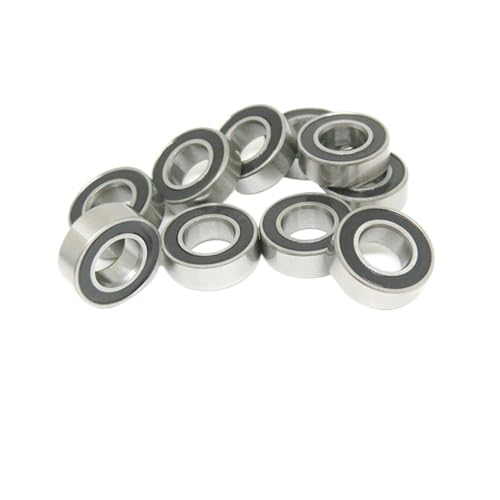 10pcs Deep Groove Ball Bearing 6x12x4 SMR126 2RS RC Bearing 6 * 12 * 4 Stainless Steel Bearing SMR95 SMR104 SMR106 SMR128 SMR148 2RS(SMR126-2RS 6x12x4mm) von KDCYFEZYI