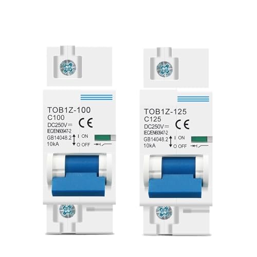 1P 125A DC MCB 250V Leistungsschalter for PV-System C-Kurve Batterie Hauptschalter(80A) von KDCYFEZYI