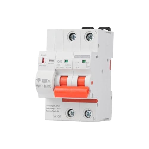 2P Tuya WIFI Circuit Breaker Timer Remote Smart Switch Überlast Kurzschluss spannung relais for Alexa Google Hause(63A) von KDCYFEZYI