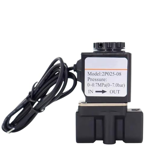 2P025-06 2P025-08 G1/8 1/4 Normally Closed Plastic Solenoid Curtain Two-way Water Dispenser Solenoid Valve 12V 24V 110V 220v(Wire 2P025-06,DC24V) von KDCYFEZYI
