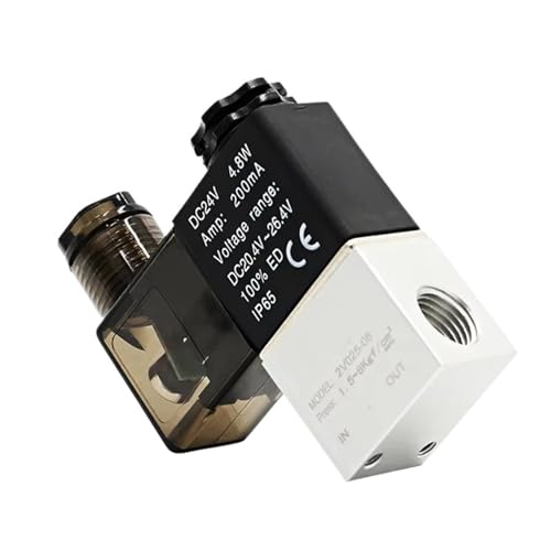 2V025-08 Luftmagnetventile 2 Positionen 2 Anschlüsse 1/4 Zoll Normalerweise Geschlossenes Ventil Pneumatisches Magnetventil 12 V 24 V 110 V 220 V Volt(2v025-08 w 2pcs 1002) von KDCYFEZYI