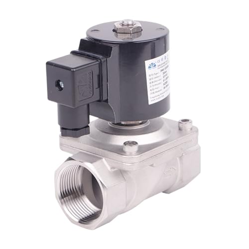 2W41 Solar Zweiwege-Magnetwasserventil Rohrleitungstechnik Einlassventil 12 V Normalerweise geschlossene Magnetventilspule(2W41-50GSN-AC220V) von KDCYFEZYI