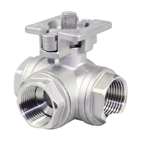 304 Edelstahl Dreiwege-Hochplattform-Kugelhahn Q14/Q15 T-Typ L-Typ Innengewinde-Kugelhahn Gewinde-Dreiwegeventil(304 L type DN20 6 points) von KDCYFEZYI