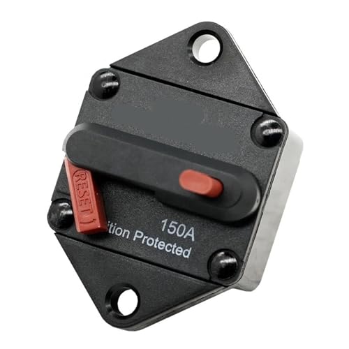 30A 40A 50A 60A 70A 80A 100A 110A 120A 130A 140A 150A AMP 12-48V DC Circuit Breaker Sicherung Reset Auto Boot Auto Wasserdicht(150A) von KDCYFEZYI