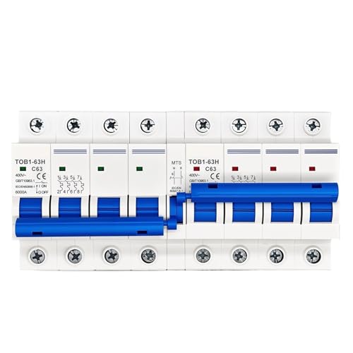 4P + 4P MTS AC Dual Power Manueller Transferschalter Leistungsschalter MCB 50HZ/60HZ 63A(50A) von KDCYFEZYI