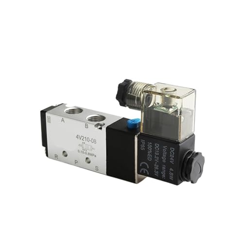 4V210-08 4v110-06 M5 Pneumatische Magnet Luft Ventil 1/4 "1/8" 3/8 "1/2" Zoll 2/5 Elektromagnetische 4V310-10 12V 24V 110V 220V(DN10 4V310-10,DC12V) von KDCYFEZYI