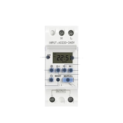 AC 220 V 230 V 110 V DC 12 V 24 V 48 V 15 A 30 A THC15A Din-Schiene Wöchentlich 7 Tage programmierbarer digitaler Zeitschalter Relais-Timer-Controller(1NO1NC 12V AC DC) von KDCYFEZYI