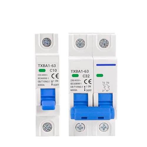 AC MCB 1P 2P 230V 400V 6KA Mini Circuit Breaker Air Switch 6A 10A 16A 20A 32A 40A 50A 63A Overload Short Protect(2P,40A) von KDCYFEZYI