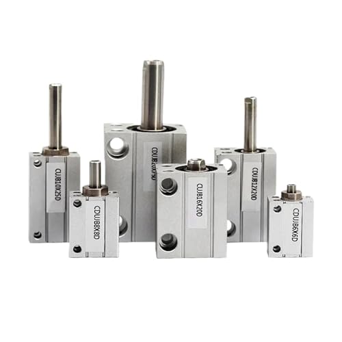 CDUJB/CUJB6 8 10 Kleine Pneumatische Zylinder Freies Installation Aluminium Quadrat Luft Zylinder 10DX20D(CUJB8,Stroke 10mm) von KDCYFEZYI