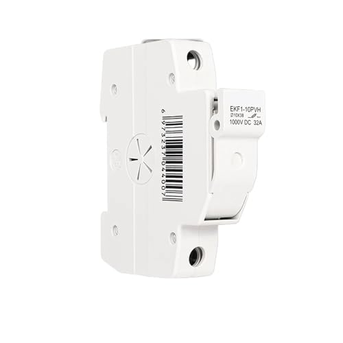 DC Solar Sicherungshalter 1000V 1P 15A 20A 25A Photovoltaik Sicherungssockel Link PV-System GPV 10x38mm Din-schiene EKF1-10PVH(15A fuse) von KDCYFEZYI