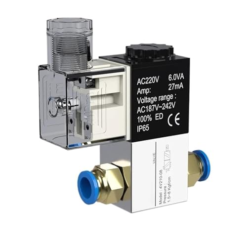 Luftmagnetventile 2V025-08 2 Positionen 2 Anschlüsse 1/4 Zoll Normalerweise Geschlossenes Ventil Pneumatisches Magnetventil 12 V 24 V 110 V 220 V Volt(2v025-08 w BTPC1002) von KDCYFEZYI