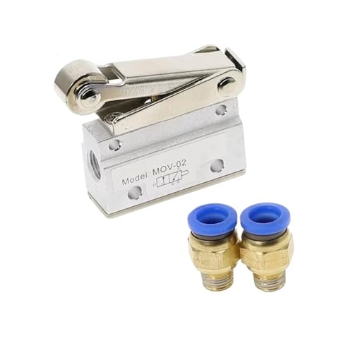 MOV-02 PT 1/8"Female Thread 3 Position 2 Way Pneumatic Mechanical Valve MOV-321 Reversing Valve Roller Hand Manual Valves(MOV-02 12MM) von KDCYFEZYI