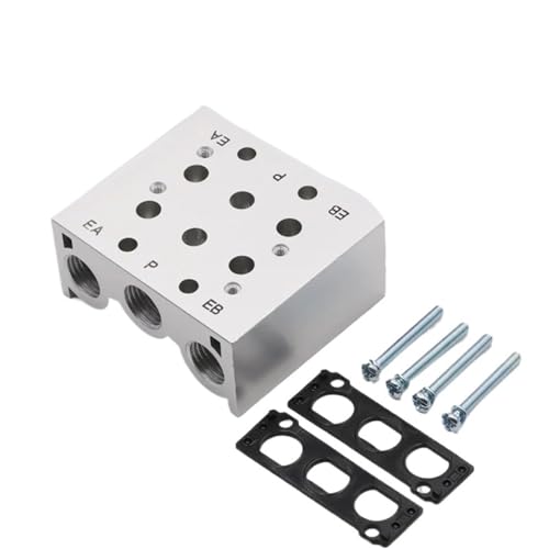 Manifold SS5Y5 SY3120 SY5120 SY7120 Solenoid Valves Air Exhaust 2F/3F/4F/5F/6F/7F Pneumatic Base Valve Station With Gaskets(6F) von KDCYFEZYI