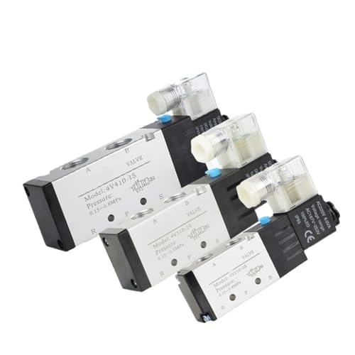 Pneumatisches Elektrisches Magnetventil 5-Wege-2-Positionen-Steuerung Luft-Gas-Magnetventil 4V210-08 4V310-10 4V410-15 12 V 24 V 110 V 220 V(4V210-08 with 10mm) von KDCYFEZYI