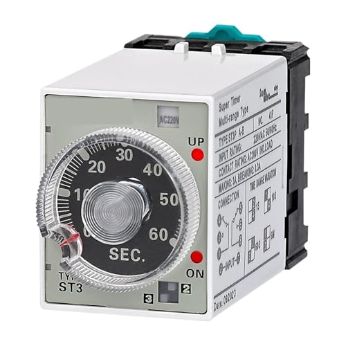 Samwha-Dsp ST3P Einschaltverzögerung Multifunktions-Zeitrelais mit Steckdose AC-Stromversorgung(110VAC,A-B 1sec. - 6min.) von KDCYFEZYI