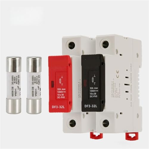Solar DC Sicherungen 1000V PV Photovoltaic10A 15A 20A 25A 30A 32A-DC Sicherung Halter Basis for Solar System Kurzschluss Schutz gpV(2PCS32A fuse) von KDCYFEZYI