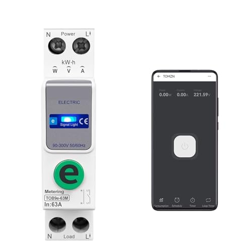 TOB9e-63M Ewelink 110V 220V WIFI Smart Energy Meter Kwh Metering Überwachung Circuit Breaker Timer Relais Smart Home 63A von KDCYFEZYI