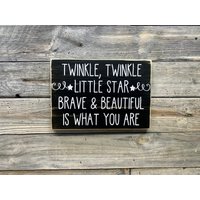 Twinkle Sternchen/Schild Wand Zitat Inspirational Kinderzimmer von KDCobbleShop