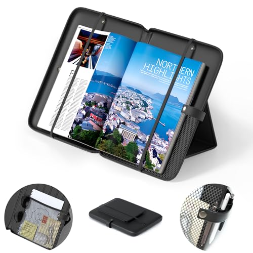 KDD 3-in-1 Buchständer zum Lesen,Buchhalter Leseständer & Kochbuchhalter mit Netz-Aufbewahrungstasche & 3 Stiftfächern, Faltbar Bücherständer Kinder mit Festem Riemen für Schule Bücher Tablet E-Reader KDD 3-in-1 Buchständer zum Lesen,Buchhalter Leseständer & Kochbuchhalter mit Netz-Aufbewahrungstasche & 3 Stiftfächern, Faltbar Bücherständer Kinder mit Festem Riemen für Schule Bücher Tablet E-Reader von KDD