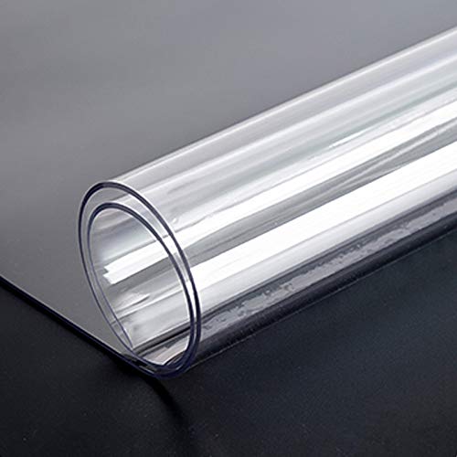 2mm Dicke Flammhemmende Polyurethan TPU Tischdecke Tischfolie,Wasserdichter Transparente Schutztischdecke,Abwaschbar Tischschutzfolie,für Kaffeeküche Esstischmöbel (100x240cm/39x94.5in) von KDDEON