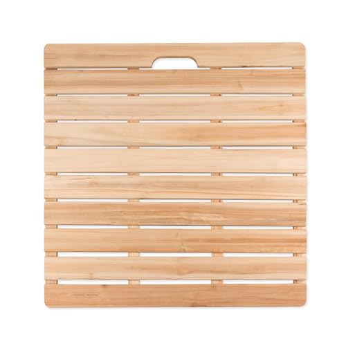 KDDEON Mehrzweck Bambus Badematte,Duschmatte Badvorleger,Natürliche Holz Badematte,Duckboard-Badematte,Küchen-Bambusboden Lattenrost,Rechteckige wasserdichte Badewannen Bodenrost (40x30cm/16x12in) von KDDEON