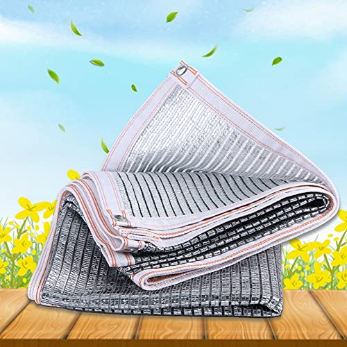 KDDEON Mehrzweck-Schattiernetz,Aluminiumfolien-Schattierungsnetz,Atmungsaktives Schattennetz,Sichtschutz,65% Sonnenschutznetz,für Garten,Terrasse und Pflanzen,Anpassbar (8x8m/26.2x26.2ft) von KDDEON