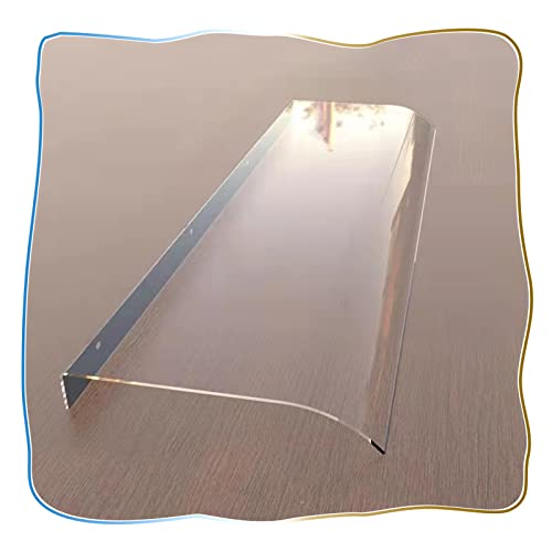 Türdach für Draußen Sonnenschutz Regenschutz Vordach,Eingangsüberdachung,Haustürvordach Unsichtbare Fenster Pultbogenvordach,Transparente Polycarbonat Markisen,Mehrere Größen (40x260cm/16 x102) von KDDEON