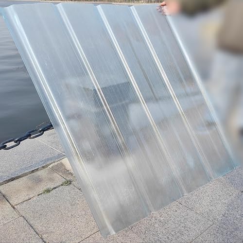 Wärmeisolierende Durchsichtige Dachblech mit UV-Schutz,1.2mm-Glasfaser-Tageslichtpaneele,Wandplatte Profilplatten Dachpaneele,Wellblech Dachplatten,für Gewächshaus,Garage (0.9x0.5m/35x20in,11 pcs) von KDDEON