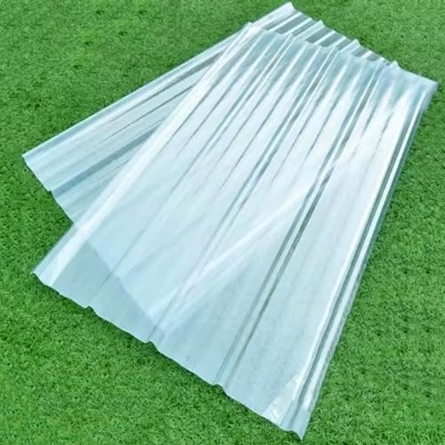 2x Dachplatten,Wellbahn,Transparente Wellplatten,FRP-Tageslichtplatten,Gewächshaus Platten,Kammerplatten für Carports,Schuppenplatte,UV-Schutz/Wärmeisolierung,1mm Dick (0.9x1.5m/35x59in) von KDDFN