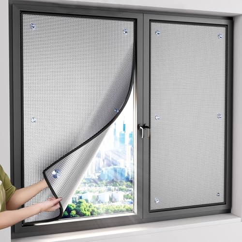 KDDFN 7mm Aluminisierte Isolierfolie,Blickdicht Sichtschutzfolie,Sonnenschutzfolie für Zuhause,Reflektierende Fensterfolie fürs Büro,Wärmeschutzfolie,Anti-UV Folie,mit Saugnapf (45x140cm/18 x55) von KDDFN