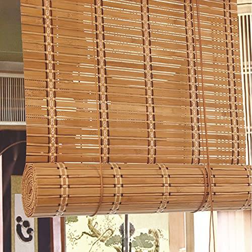 KDDFN Breite Rollos aus Bambus,Bambusvorhang für Sichtschutz,Rollo Retro Bambus Jalousien,Bambus Raffrollos,Dekorativer Vorhang,für Indoor/Outdoor/Garten,Atmungsaktiv (W70xH150cm/24x55in) von KDDFN