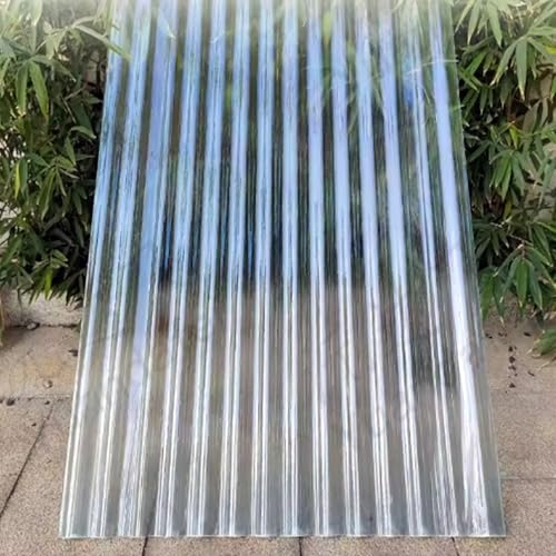 KDDFN FRP-Dachplatten,Transparent Kurzrollen,Tageslichtplatten für Gewächshäuser,Lichtwellplatten,1/3/5/7/8/10/12/13 Pcs Verkleidungsplatte,Schuppenplatte,Zuschneidbar (0.9x1.55m/35x61in,12 Pcs) von KDDFN