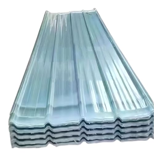 KDDFN Klare Dachplatten,Wellplatten,2mm Dickes FRP-Tageslichtplatten,UV-Beständige Profilplatten Trapez,Regenfeste Dachmaterial,für Gewächshaus Carports,Inkl. Schrauben (0.9x0.95m/35x37in,7 Pcs) von KDDFN