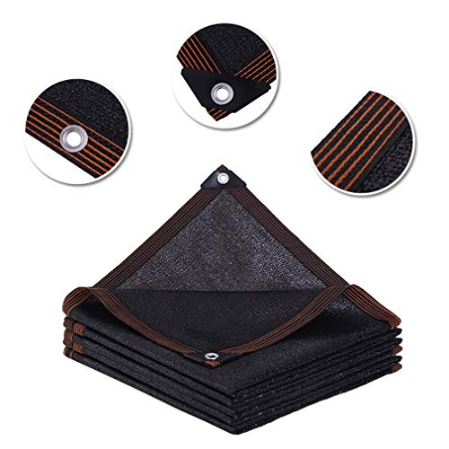 KDDFN Sonnenschutznetz 95% Schwarz,Schattiernetz,UV-Schutz,mit Ösen Sonnensegel,für Innenhof/Blumen/Pflanzen/Dach/Gewächshaus/Autoschuppen(5x6m(16.4x19.7ft)) von KDDFN