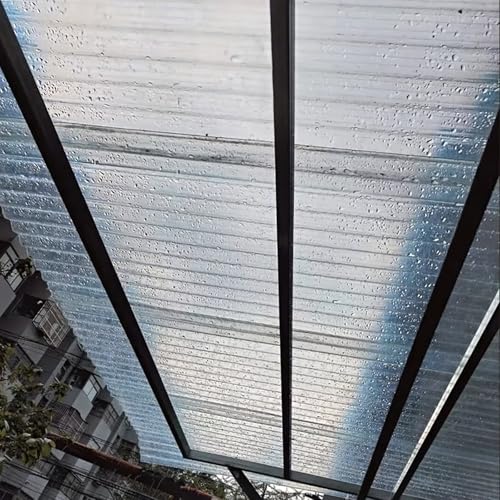 Klare Dachplatten,Bitumenwellplatten,Wandblech Dachblech,2mm Frp-Tageslichtplatten,Transparente Dachmaterial,Wetterfest Schuppenplatte Für Das Ersetzen Auf Gewächshaus (0.9x1.4m/35x55in) von KDDFN