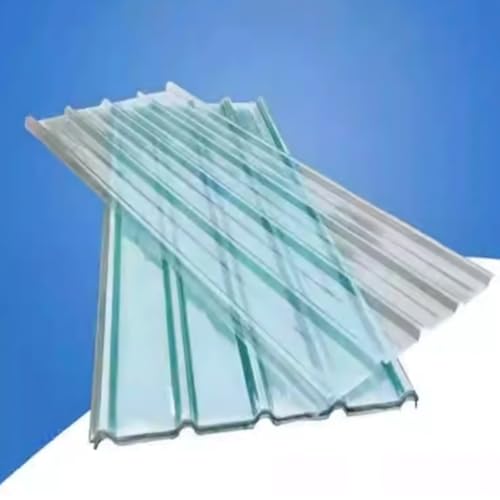 Klare Dachplatten,Wellplatten,UV-Beständiges/Isolierendes Dachbleche Trapezblech,2mm FRP-Tageslichtplatten,Dachmaterial für das Ersetzen Auf Carport Vordach Gewächshaus (0.9x1.8m/35x71in,3 Pcs) von KDDFN