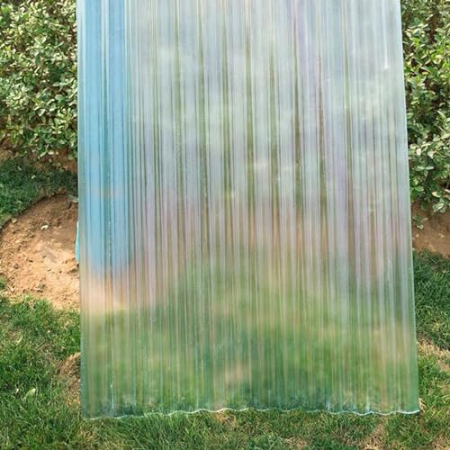 Regensichere Polyester Wellbahn,Wellplatte für Carports,Dachplatten,Transparente Tageslichtplatten,3/4/5/7/10/15 Stück Wandblech Dachblech,Gewächshausplatte,mit Schrauben (0.9x2m/35x79in,4 Pcs) von KDDFN