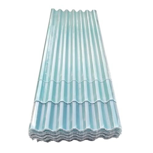 Wellplatte Dachblech für Carport,1mm Transparente Tageslichtplatten,Gewächshausplatte,Wellbahn Dachplatten,Polyester Wellbahn Natur,Wetterfest Dachpaneele,mit Schraube (0.9x0.9m/35x35in,5 Pcs) von KDDFN