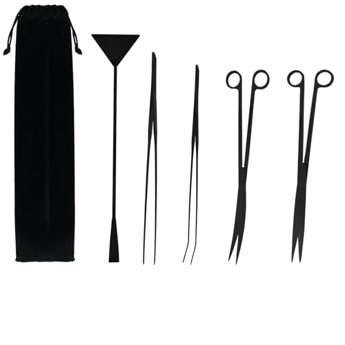 5 Stück Aquarium Aquascaping Tools,5 in 1 Aquarium zubehör-Scheren Set,Pinzette lang,Spatel Aquarienkies,Edelstahl Aquarium Pflanzen Reinigungsset&Flaschengarten Werkzeug 5 Stück Aquarium Aquascaping Tools,5 in 1 Aquarium zubehör-Scheren Set,Pinzette lang,Spatel Aquarienkies,Edelstahl Aquarium Pflanzen Reinigungsset&Flaschengarten Werkzeug von KDFALO