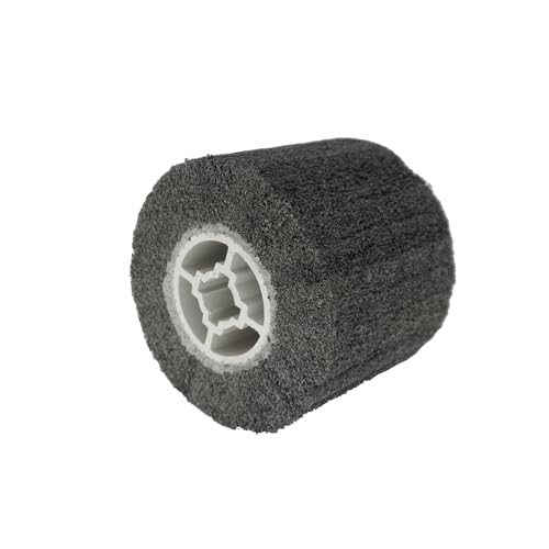 Schleifwalze Bürste,Nylonbürste, Schleifhülsen für Schleifroller Satiniermaschine ,Körnung 60,Satinierwalze für Holz & Metall Oberfläche Polieren- Ø120x100mm von KDFALO